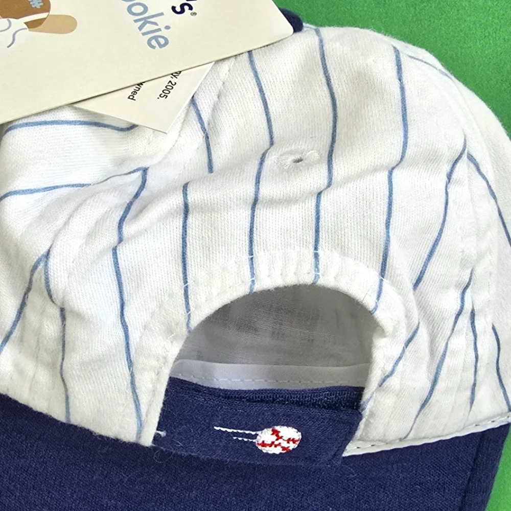 NWT 3-9M Baby Boys Basketball CAP HAT Sports Little Rookie Blue & White (Q6)